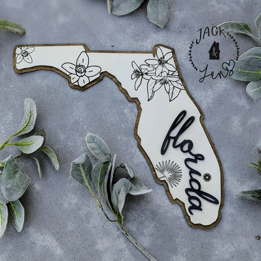 Bloomin' Border + Florida | Wall Art Sign