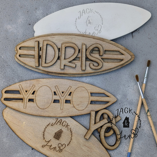 Surfboard Blank + Personalized Name | DIY Sign