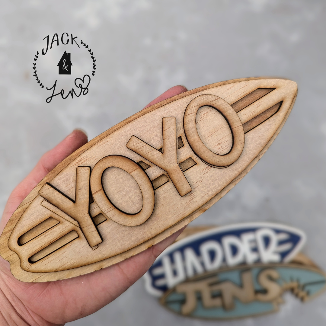 Surfboard Blank + Personalized Name | DIY Sign