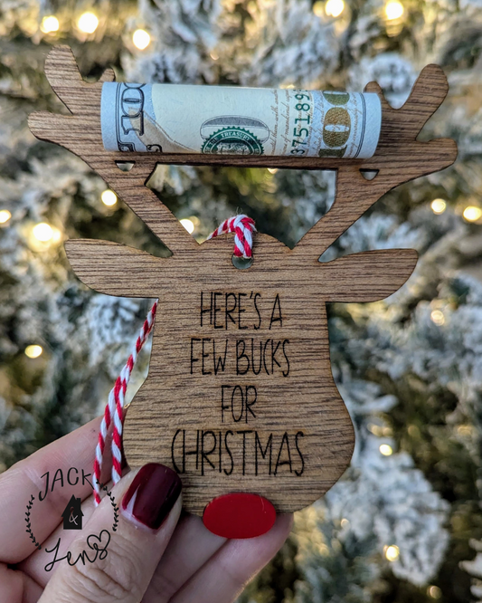 Here's A Few Bucks + Money Holder | Christmas Gift Tag