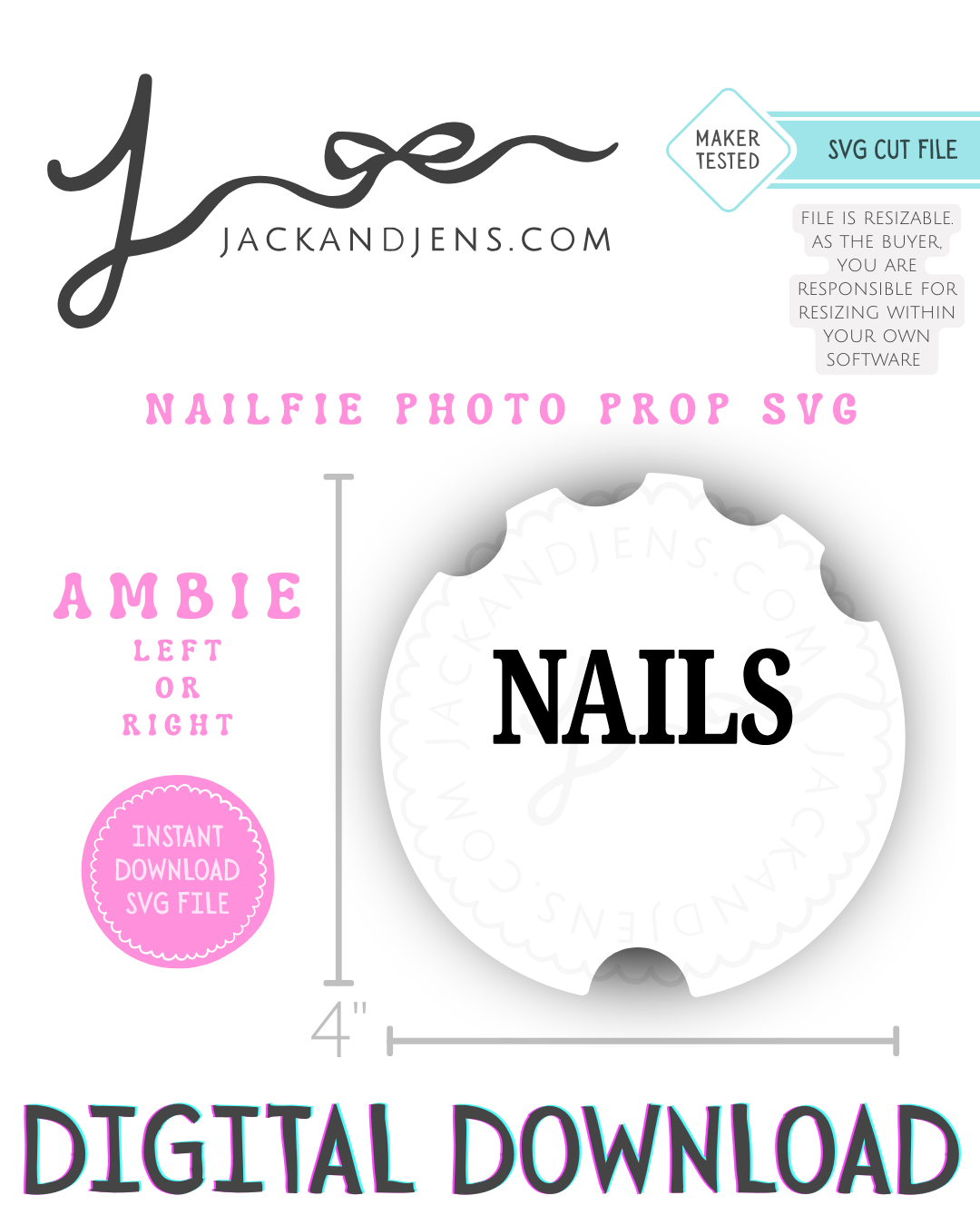 SVG File - Nailfie Photo Prop + Ambie