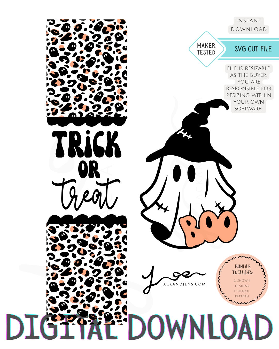 SVG File - Ghost Witch Halloween Bundle