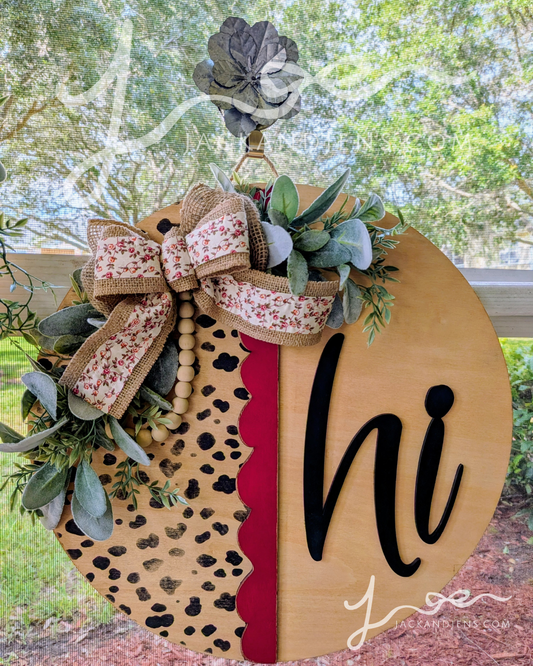 RTS - HSH + Hi Chic Cheetah | Door Sign Set