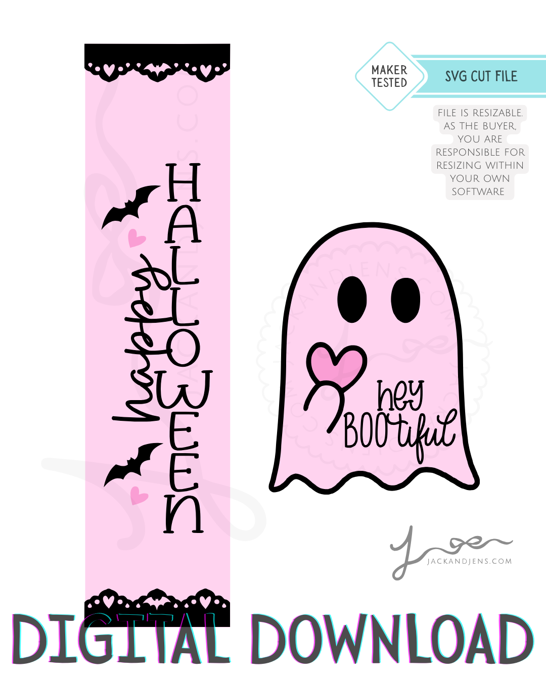 SVG File - BOO-tiful Ghost Halloween Bundle