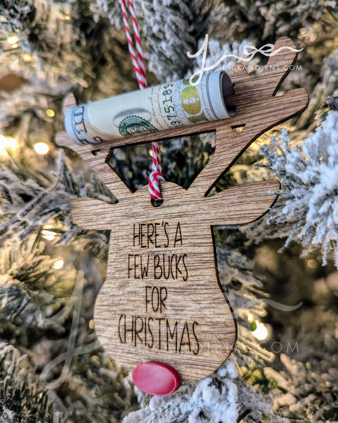 RTS- Here's A Few Bucks | Funny Christmas Money Holder Gift Tag