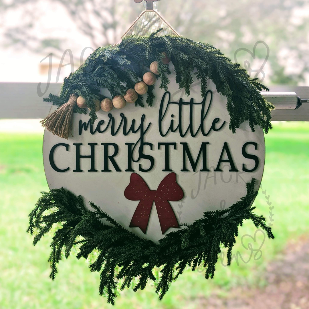 RTS - Welcome Santa + Merry Little Christmas | Christmas Door Set