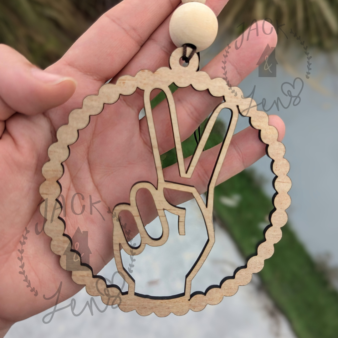 Letter + Personalized Initial | Car Charm Gift Tag