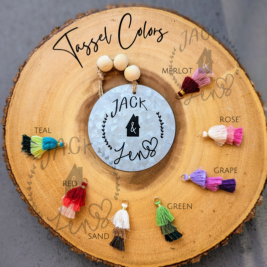 Vintage Sock + Engraved Initial | Christmas Stocking Gift Tag