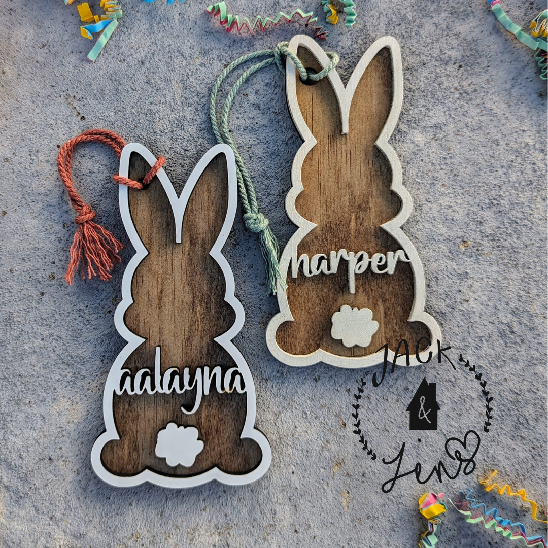 PERSONALIZED 3D BUNNY TAG