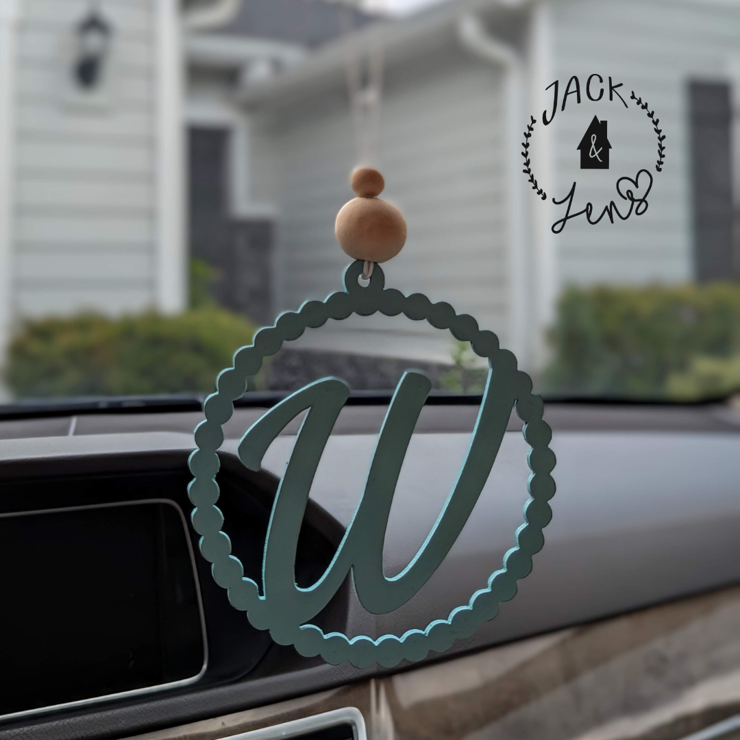 LETTER Car Charm Ornament