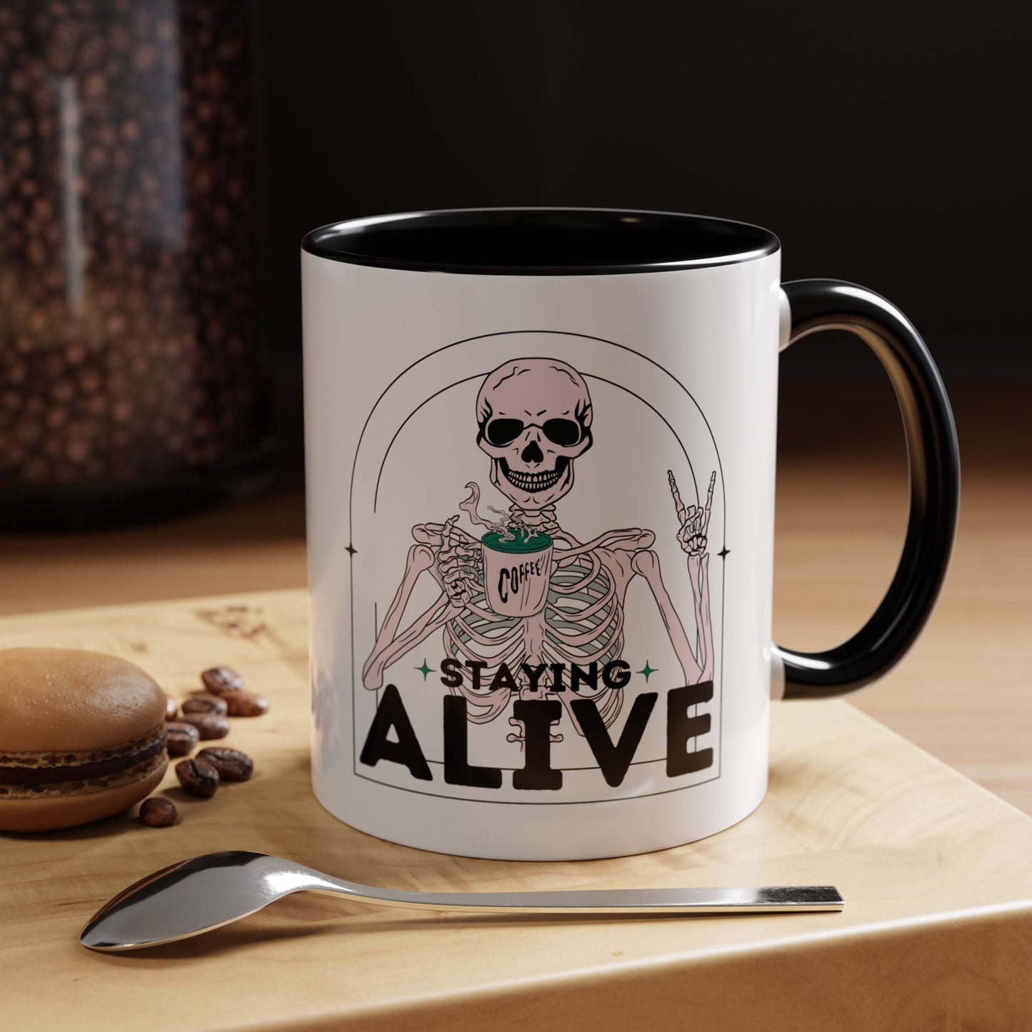 STAYING ALIVE Accent Coffee Mug