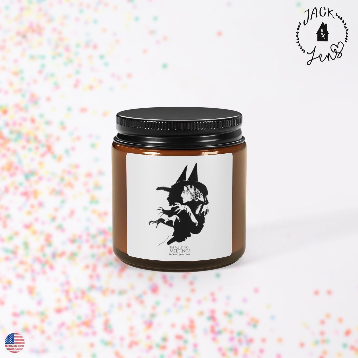 Wicked Witch Scented Soy Candle Amber Jar