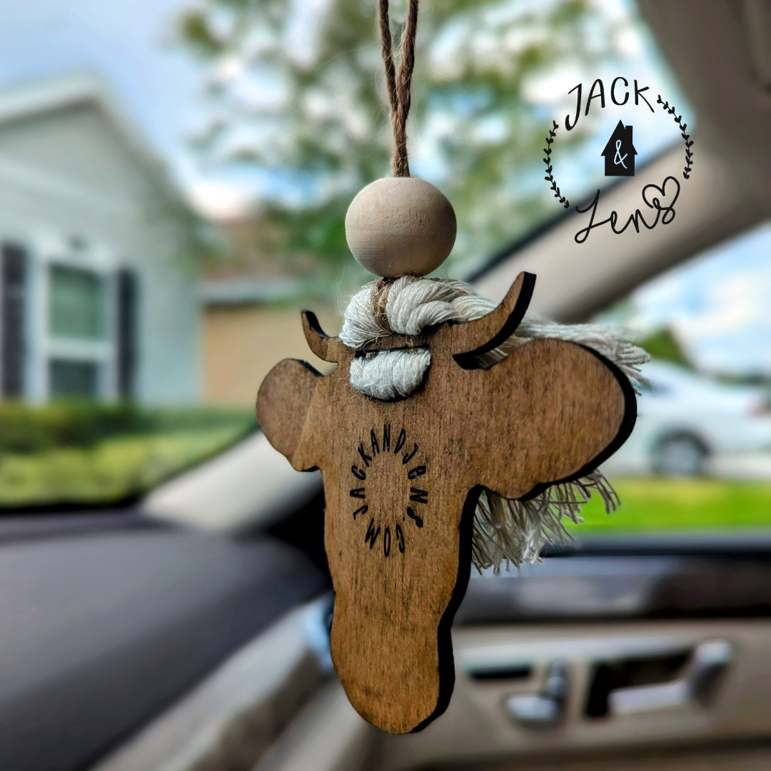 HIGHLAND COW Car Charm Ornament