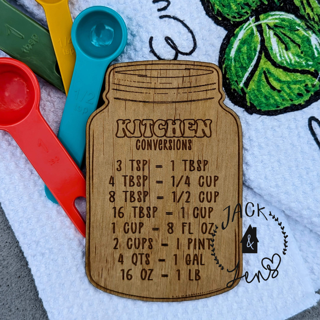 KITCHEN CONVERSATION CHART Jar Magnet