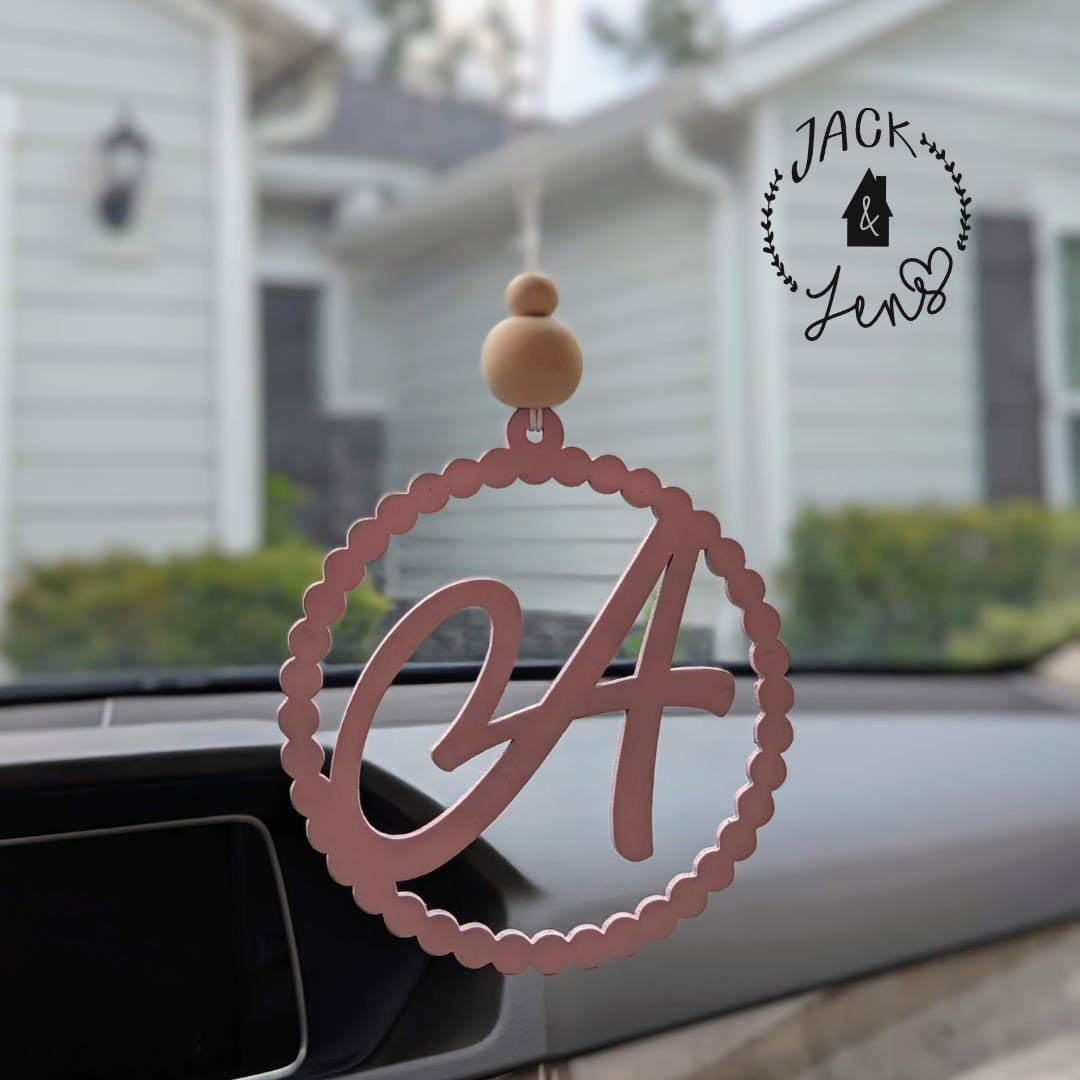 LETTER Car Charm Ornament