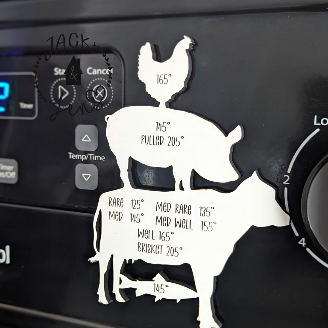 COOKING TEMPERATURE CHART Livestock Magnet