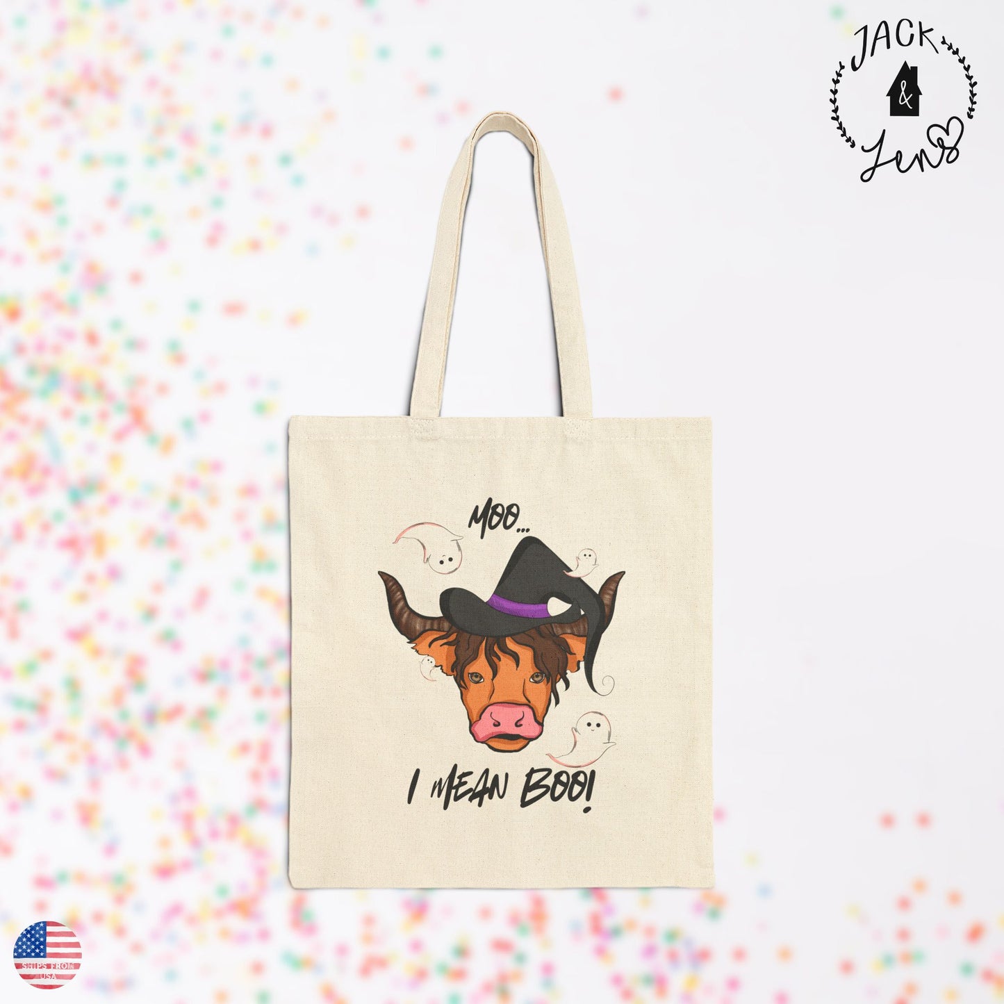 MOO I MEAN BOO Candy Tote Bag