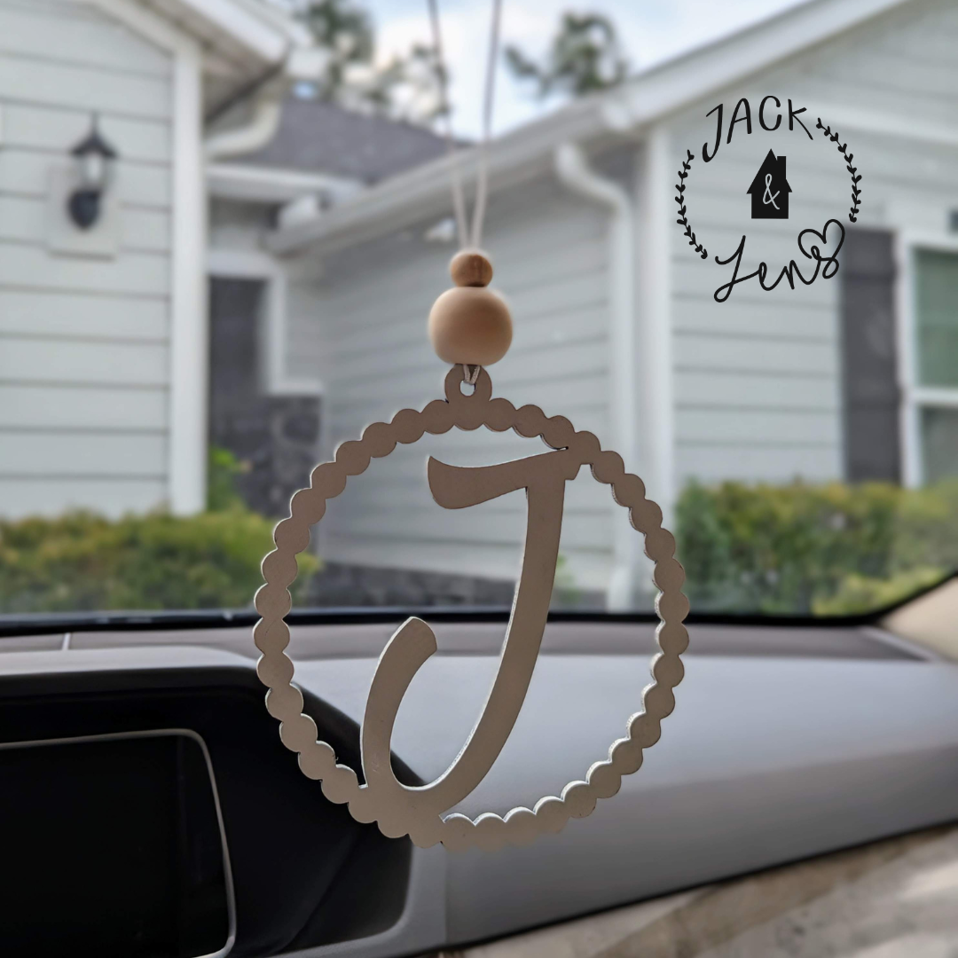 LETTER Car Charm Ornament