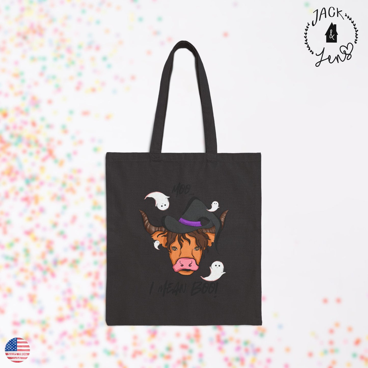 MOO I MEAN BOO Candy Tote Bag