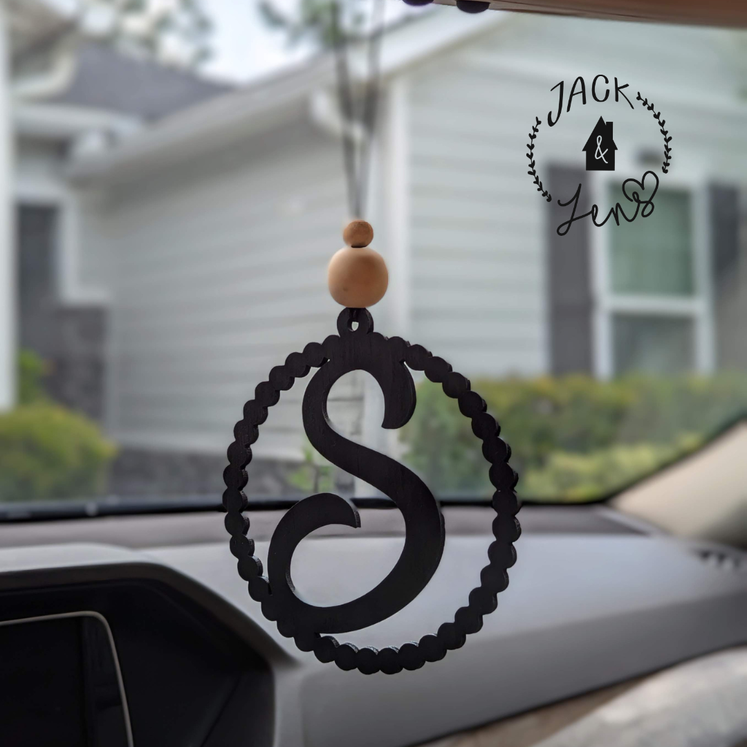 LETTER Car Charm Ornament