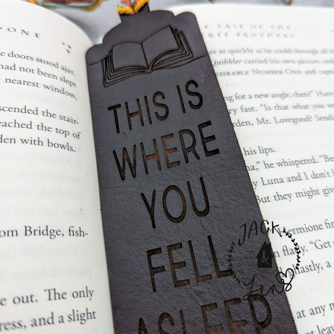 WHERE YOU FELL ASLEEP Bookmark