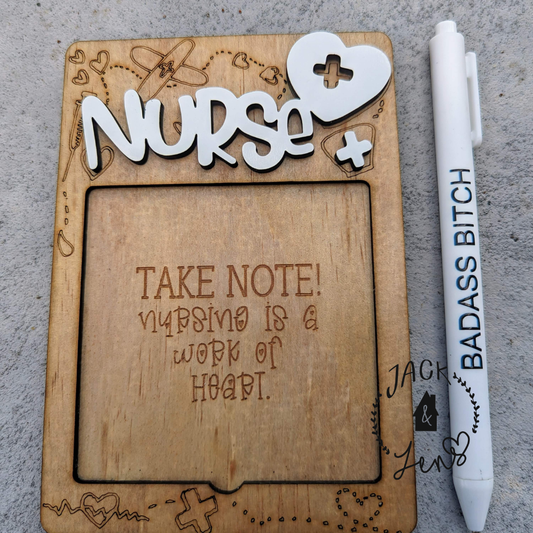 NURSE OF HEARTS Sticky Notepad Holder