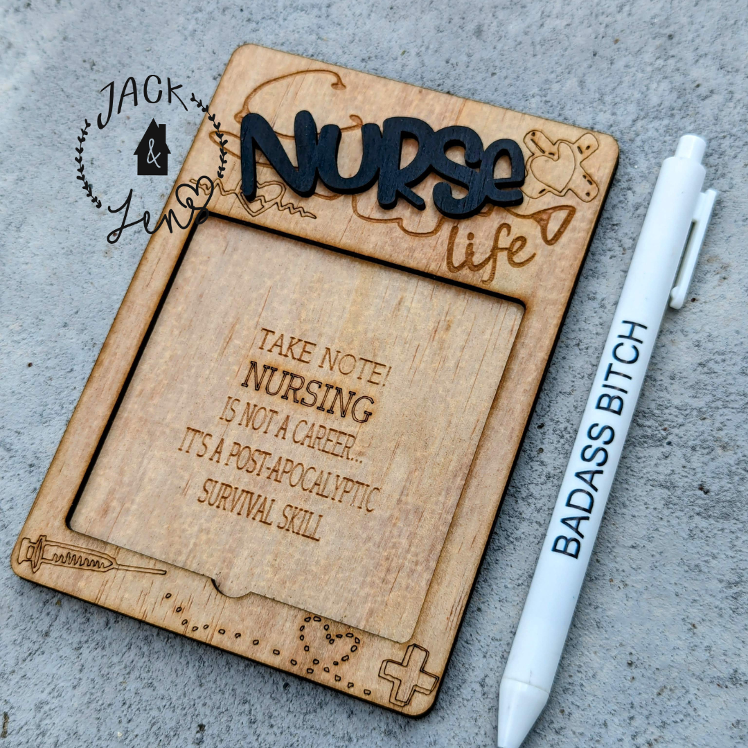 NURSE LIFE Sticky Notepad Holder