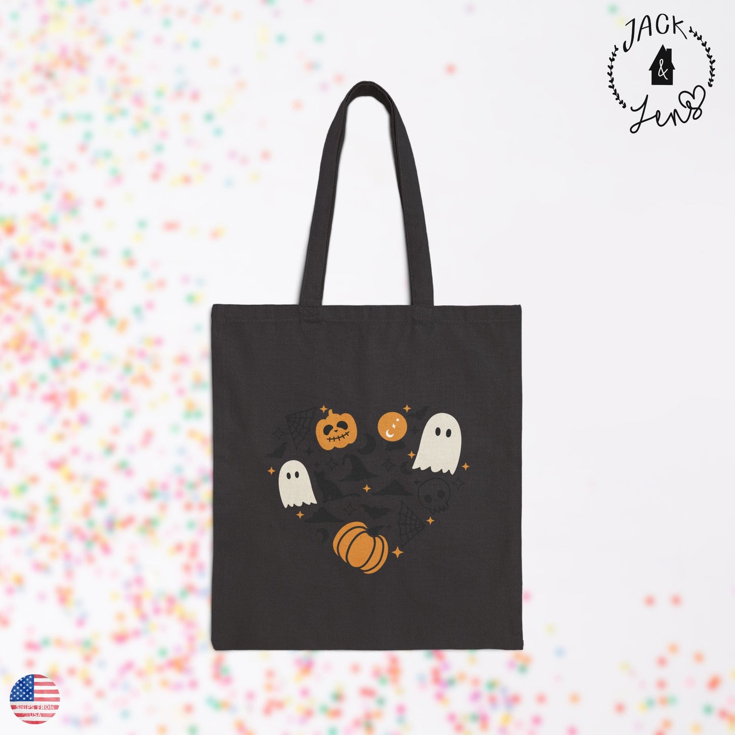 SPOOKY HEART Candy Tote Bag