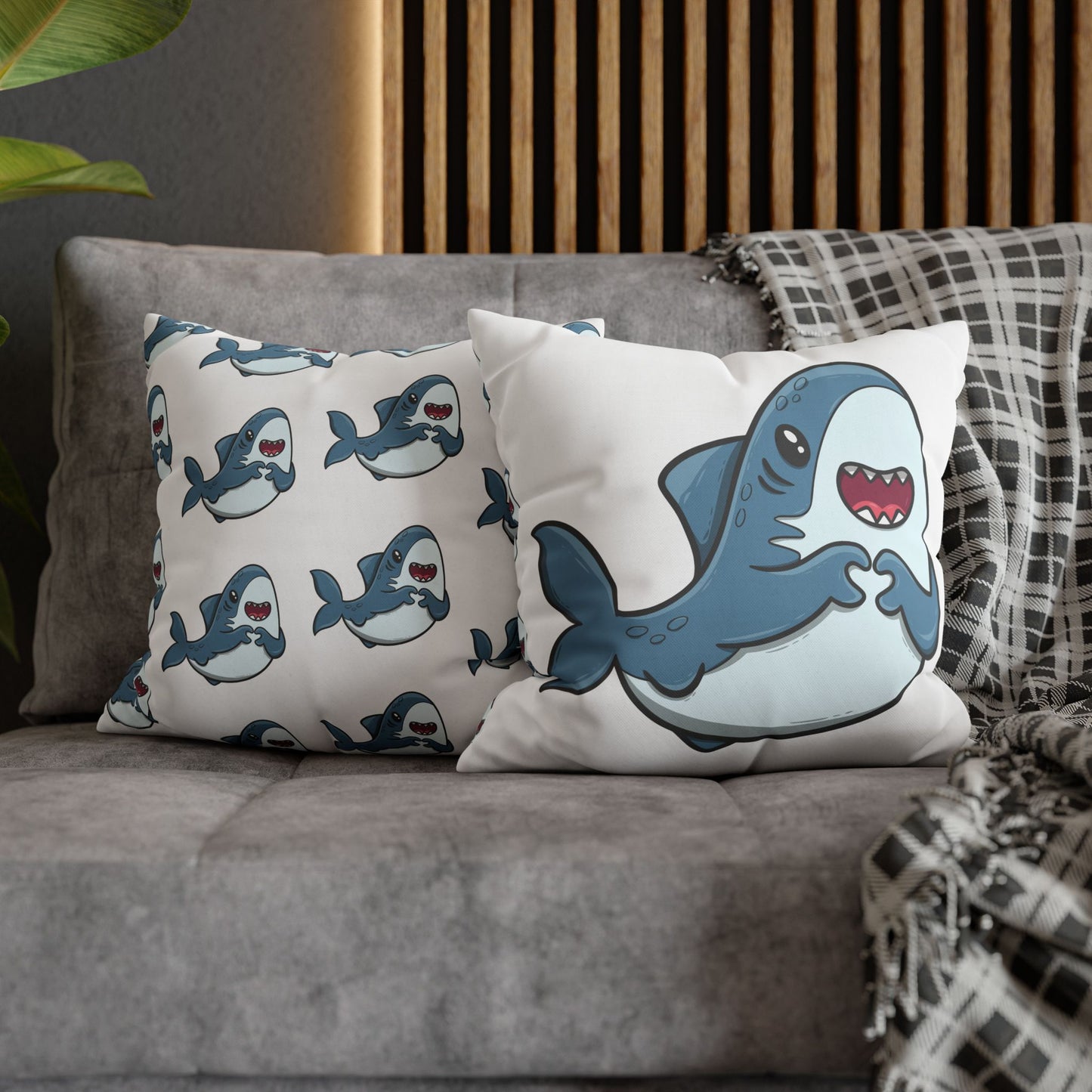 SHARK HEART FINS Pillowcase