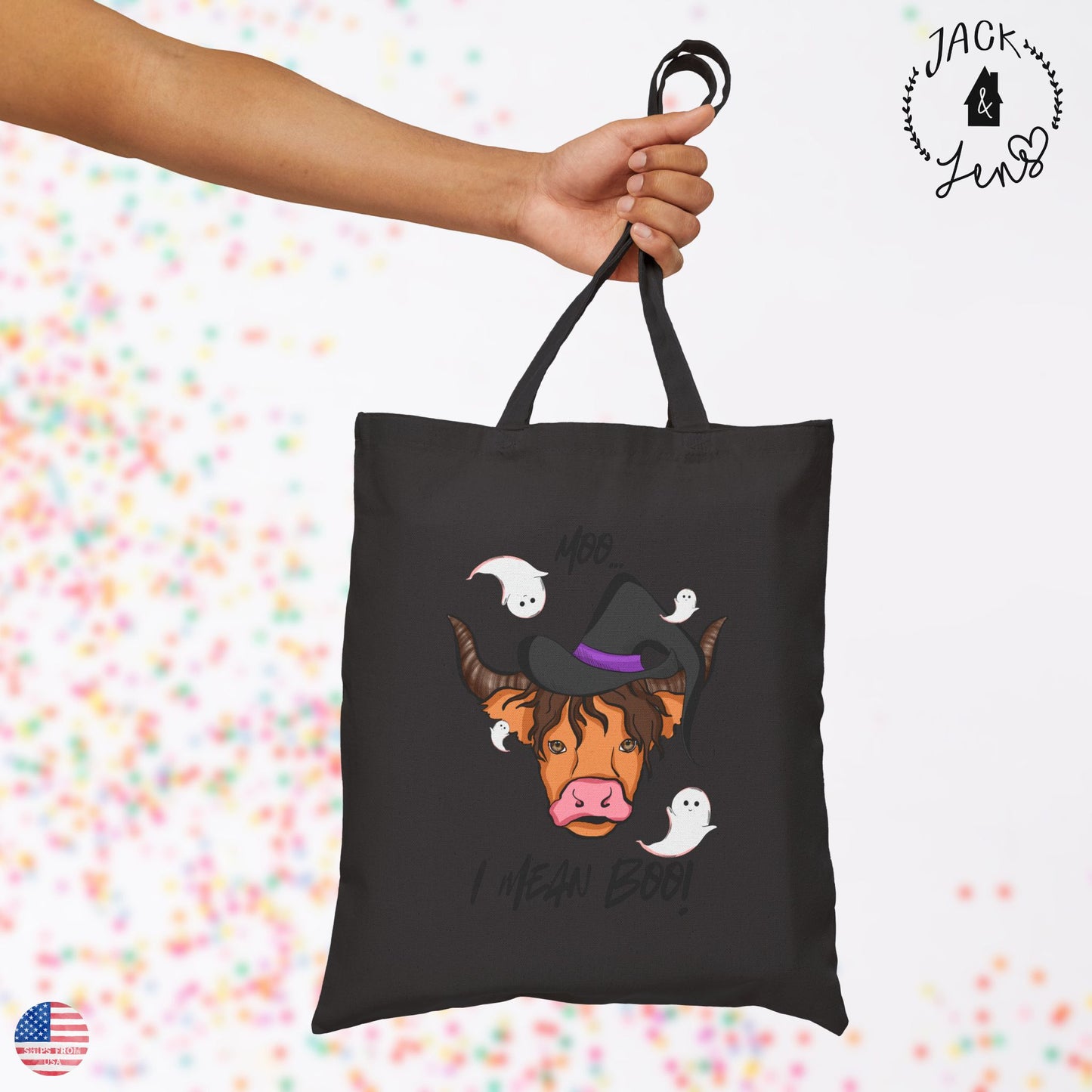 MOO I MEAN BOO Candy Tote Bag