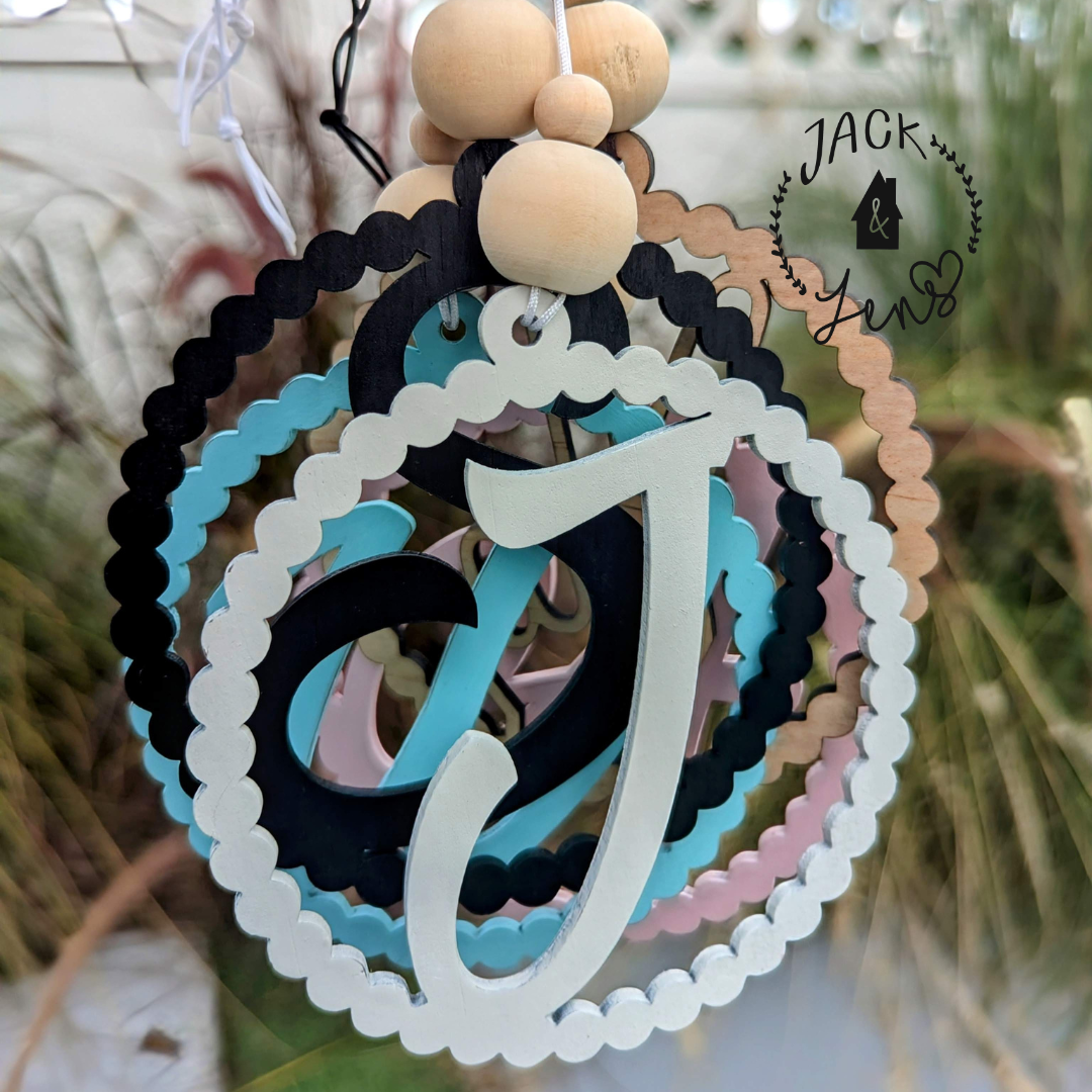 LETTER Car Charm Ornament