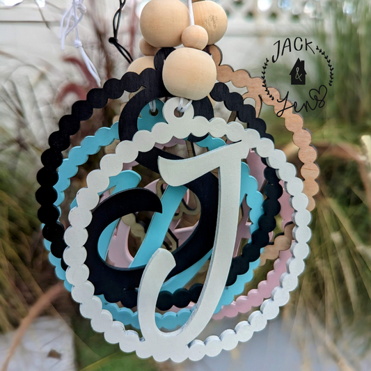 LETTER Car Charm Ornament