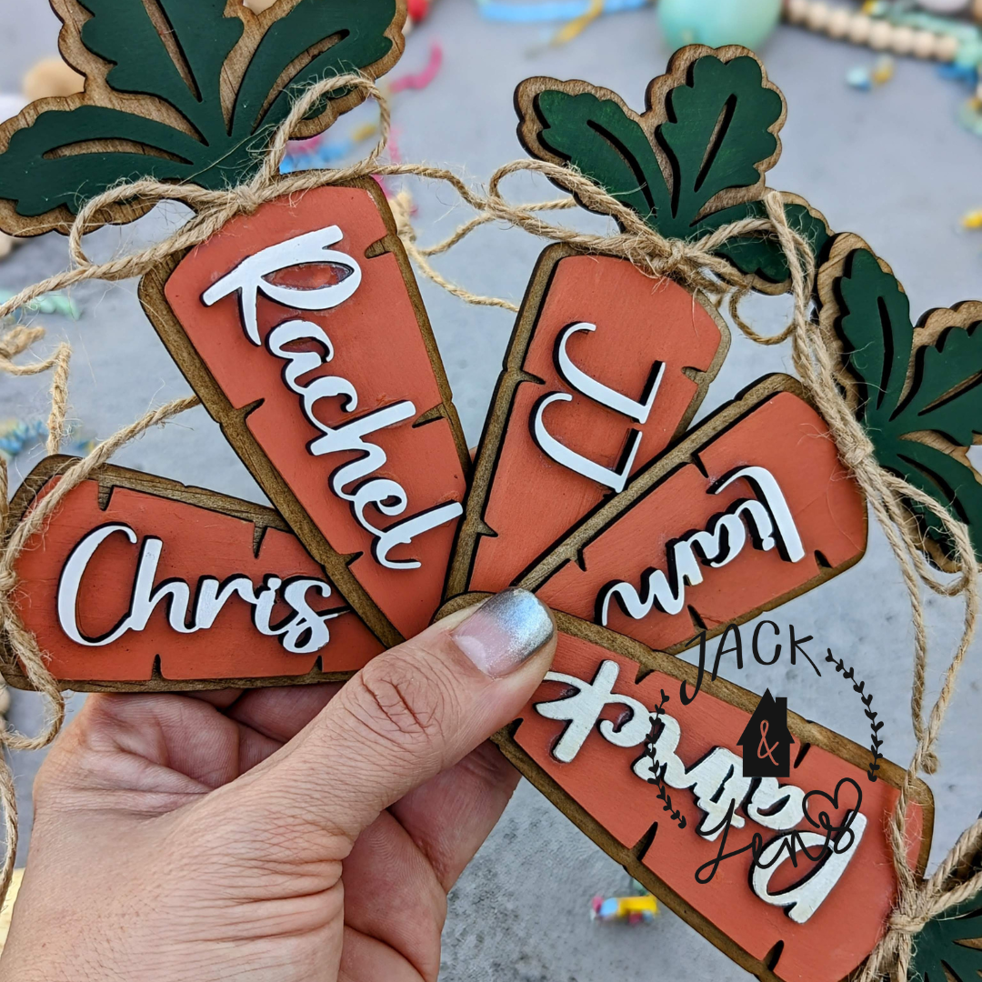 PERSONALIZED 3D CARROT Tag