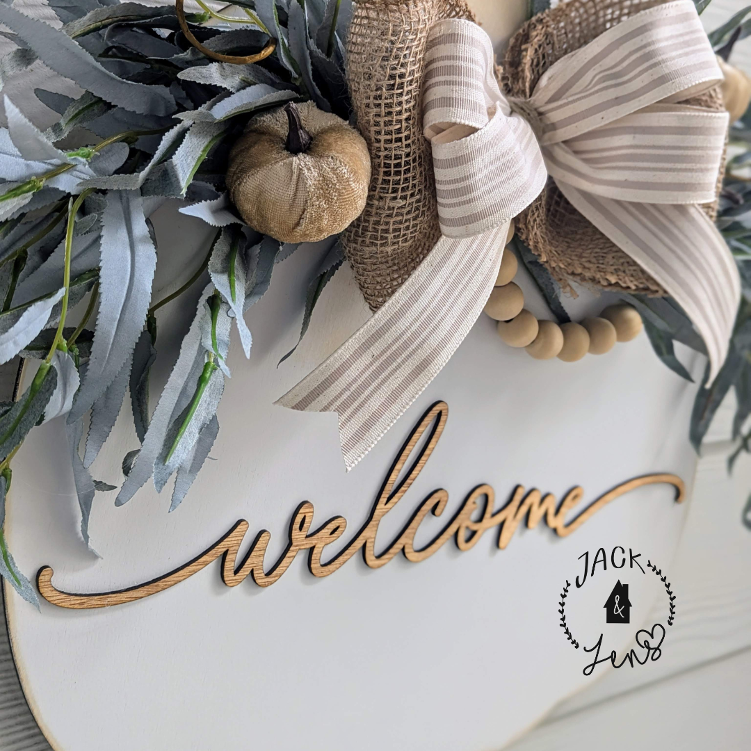 Custom For Christine | Home Sweet Home-Welcome | Fall Door Set