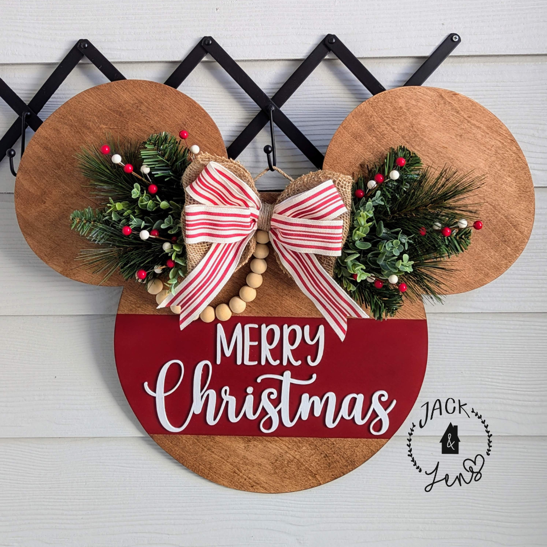 Custom For Davies | Merry Christmas Mouse | Door Hanger