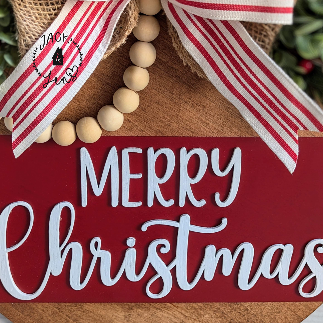 Custom For Davies | Merry Christmas Mouse | Door Hanger