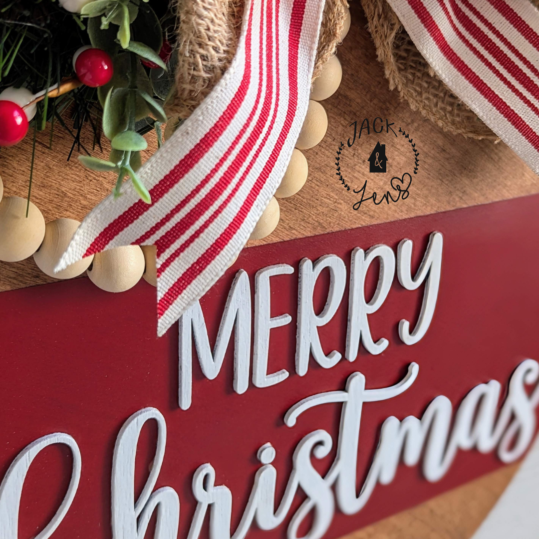 Custom For Davies | Merry Christmas Mouse | Door Hanger