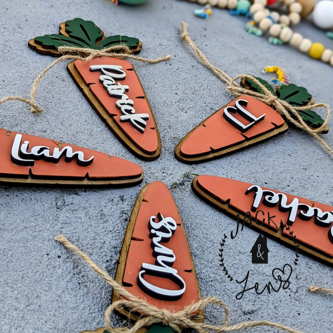 PERSONALIZED 3D CARROT Tag