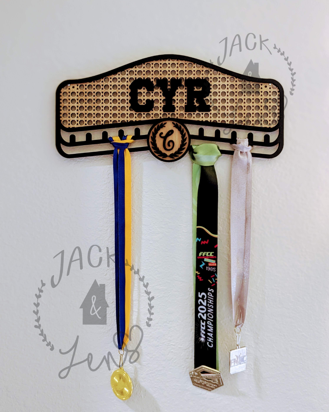 Sport Medals Hanger + Personalized Name | Wall Art Sign