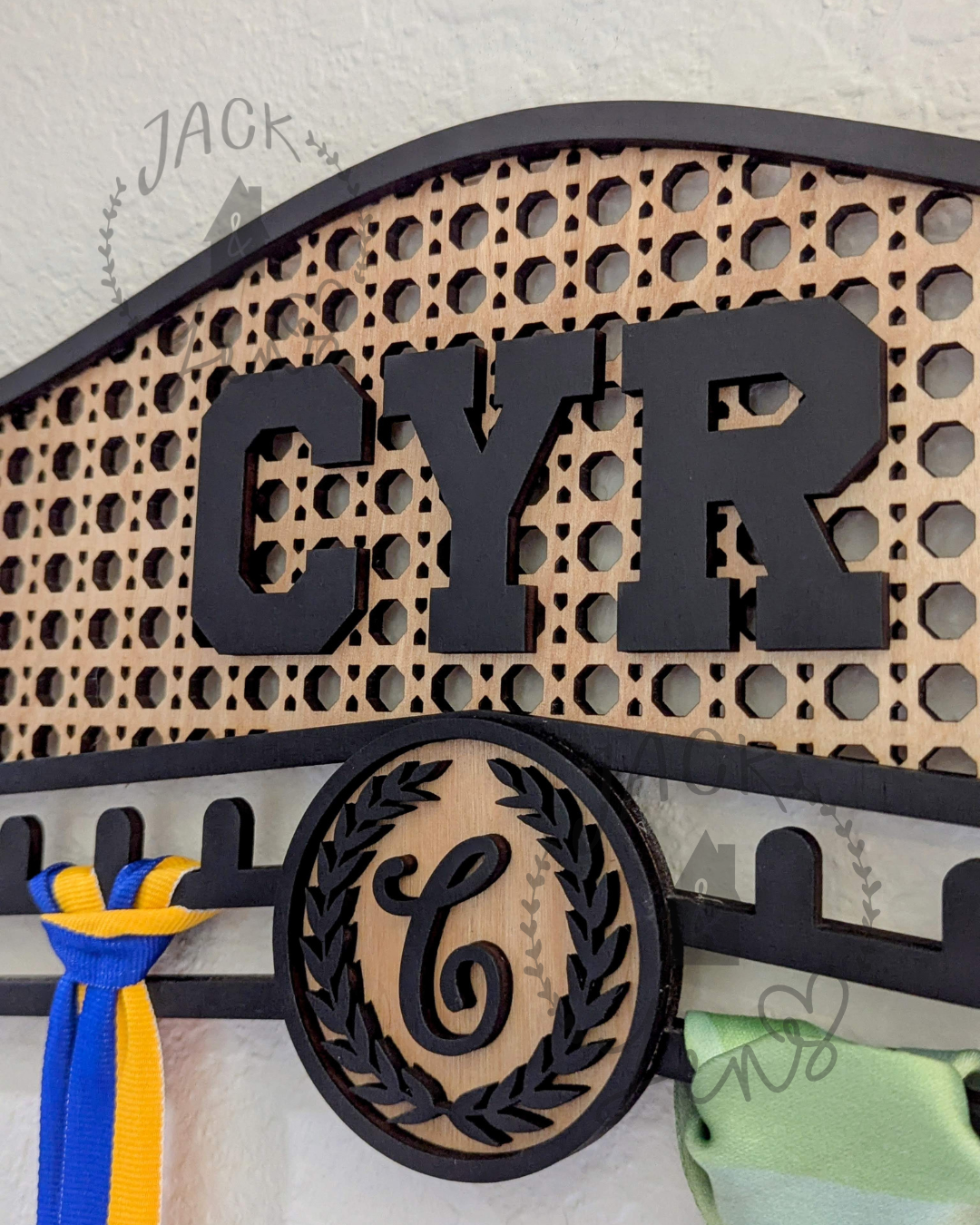 Sport Medals Hanger + Personalized Name | Wall Art Sign