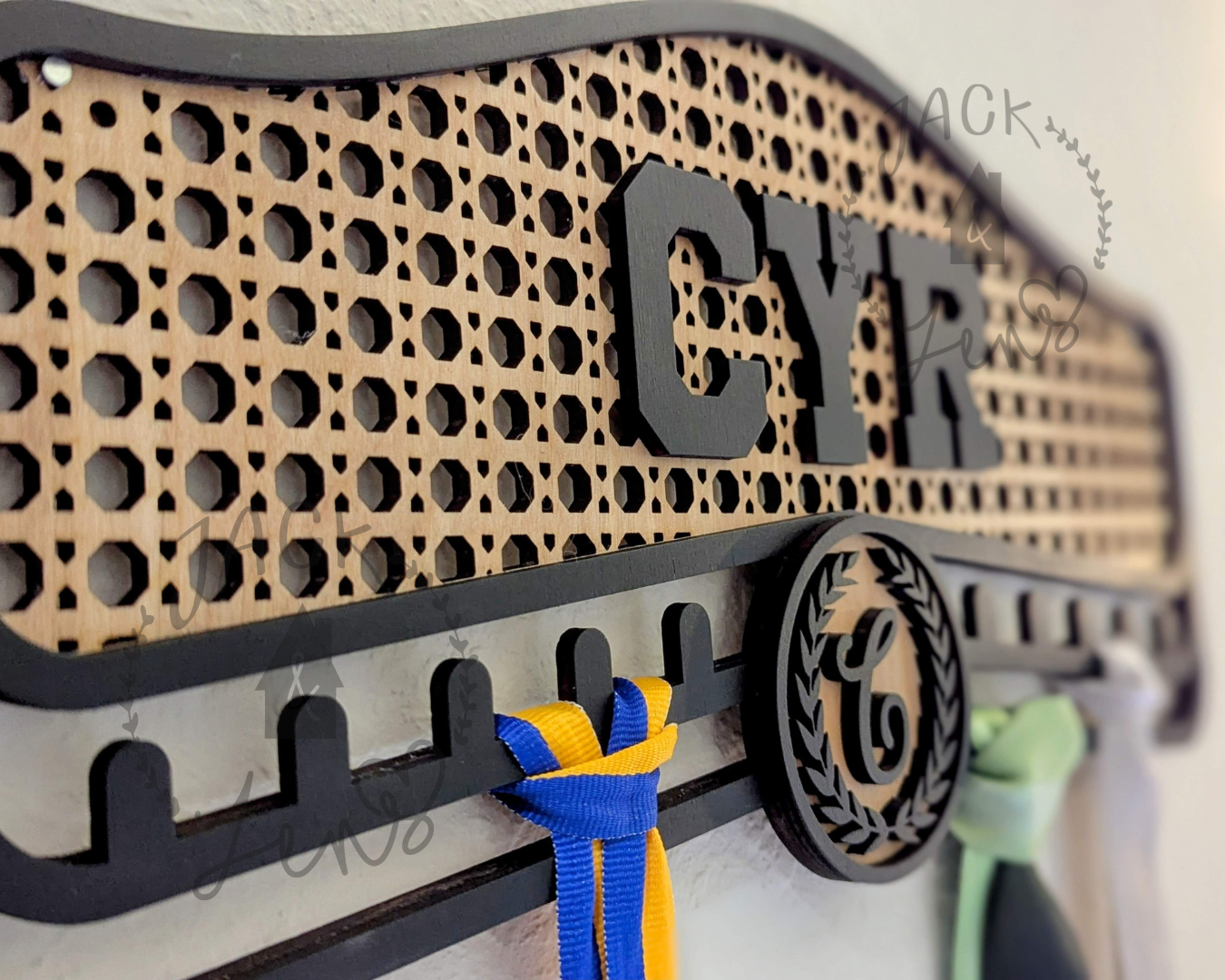 Sport Medals Hanger + Personalized Name | Wall Art Sign