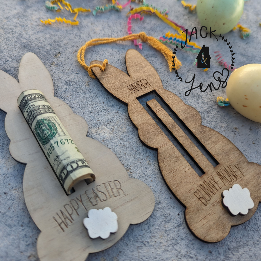 PERSONALIZED BUNNY MONEY Tag