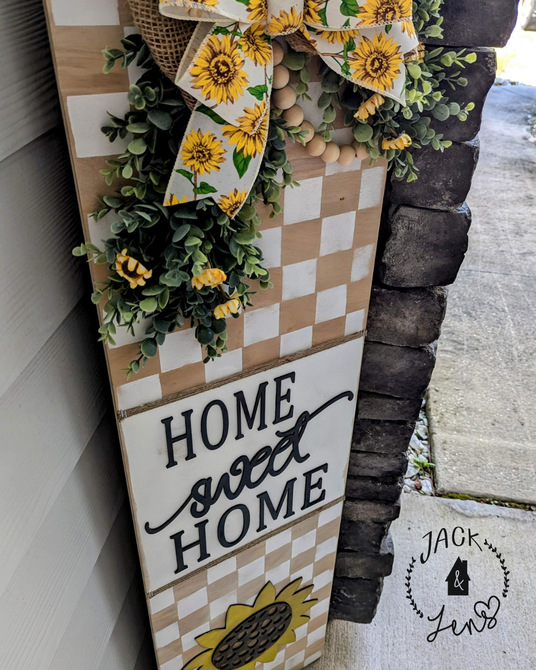 Custom For Davies | Home Sweet Home | Door Leaner