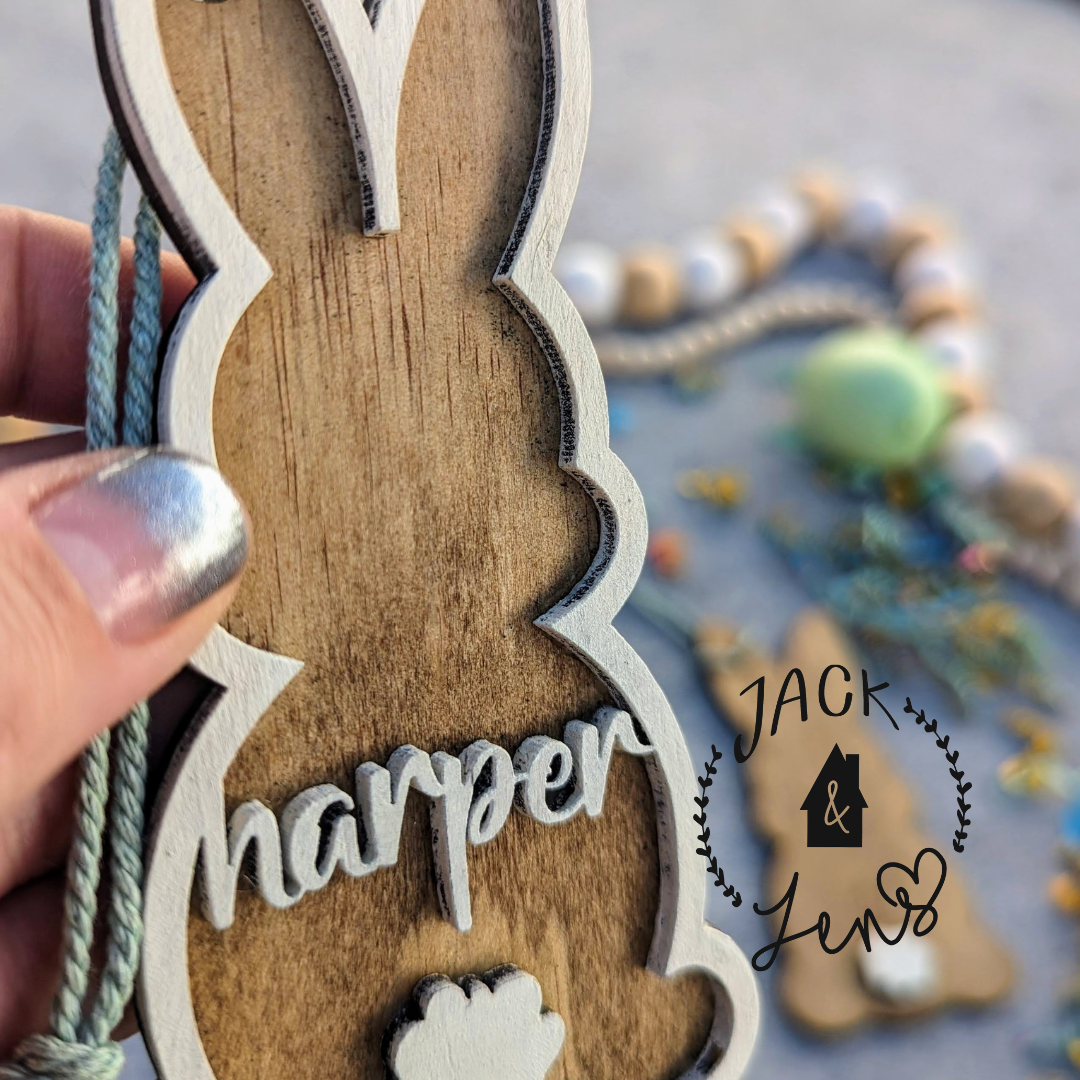 PERSONALIZED 3D BUNNY TAG