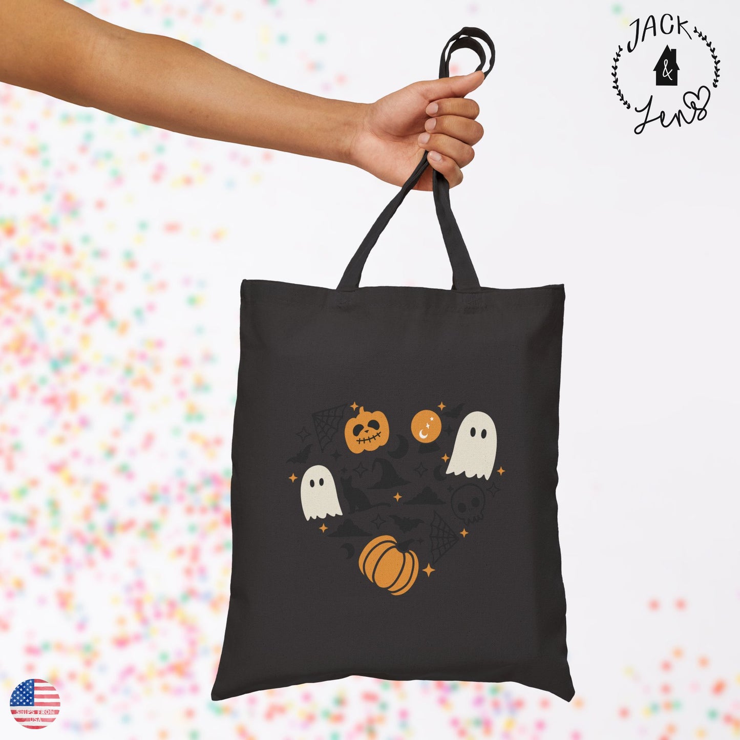 SPOOKY HEART Candy Tote Bag