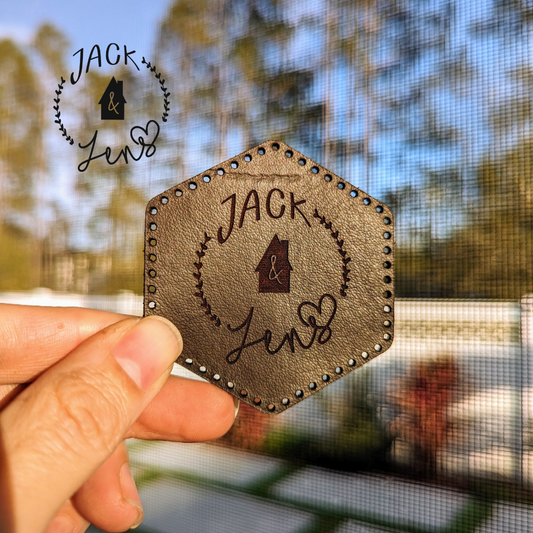 Genuine Leather Patch + Custom Engraved Design