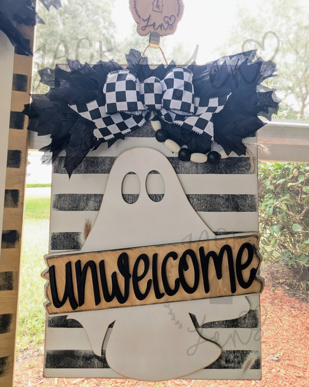 RTS - BOO Go Away + Unwelcome | Halloween Door Set