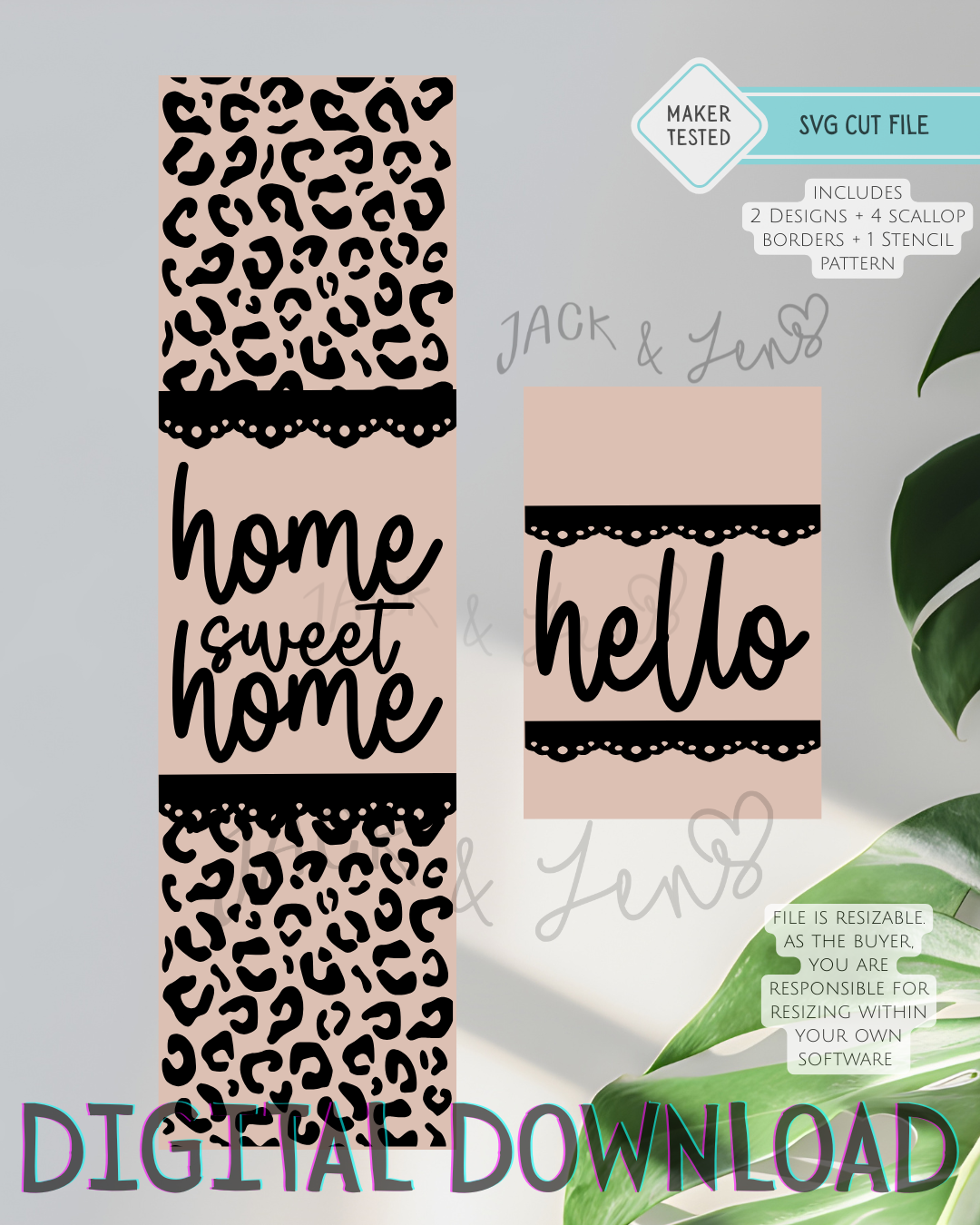 SVG File - HSH + Hello Cheetah Bundle