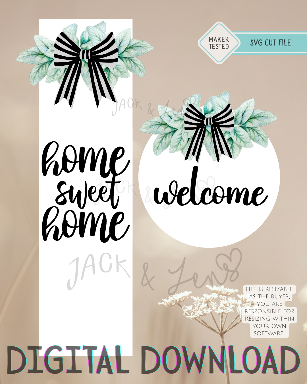 SVG File - HSH + Welcome Scripty Bundle