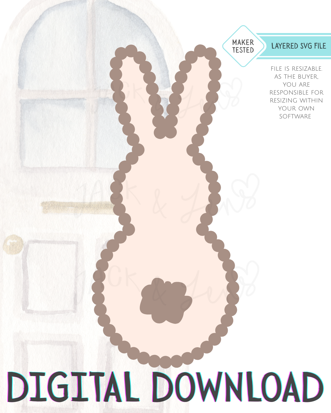 SVG File - Bead Bunny